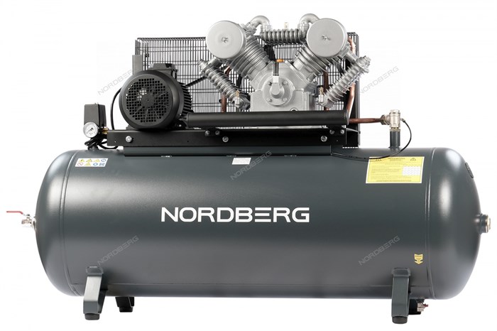 Компрессор поршневой с ременной передачей 380В, ресив. 500л, 1000л/мин NORDBERG NCP500/1000-16 ЦБ-0009514 - фото 45329