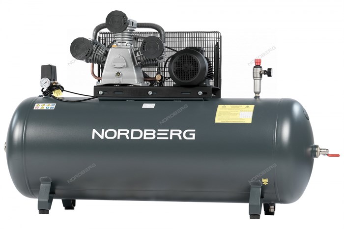Компрессор поршневой с ременной передачей 380В, ресив. 500л, 950л/мин NORDBERG NCP500/950 ЦБ-0009512 - фото 45333