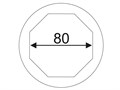 Головка для ступичных гаек передних колес 1" 80мм 8-гранная (SCANIA) JTC JTC-1560