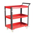 Тележка инструментальная 3 секции красная с открытым отсеком JTC JTC-S1053