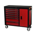 Тележка инструментальная 7 секций красная с боковым ящиком JTC JTC-S1067